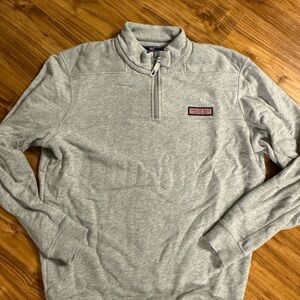 Vineyard Vines Light Gray quarter zip Sweater